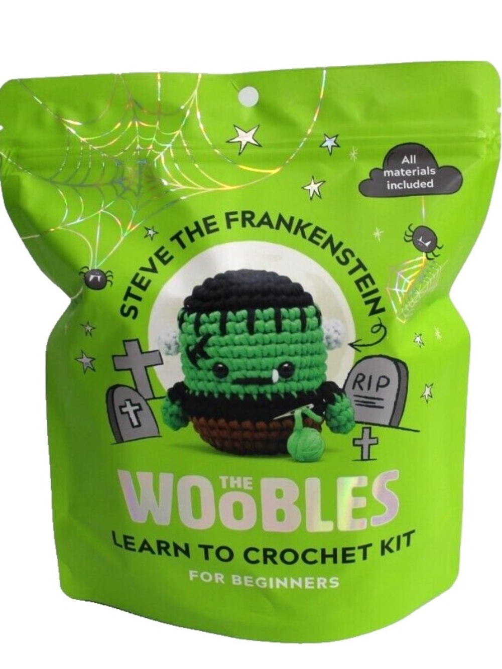 The Woobles Steve The Frankenstein Learn To Crochet Kit For Beginners Sealed NEW